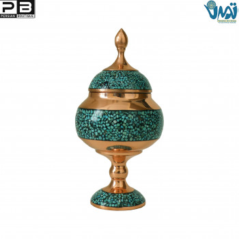 Turquoise inlaying candy pot